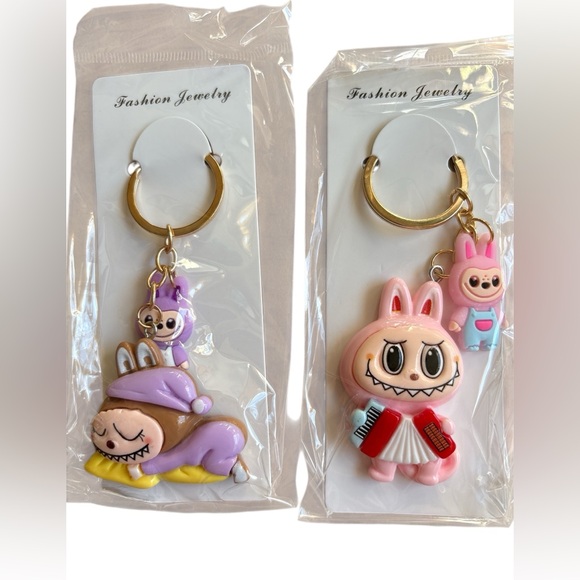 Accessories - Monster Labubu Keychain With Charm Key Ring